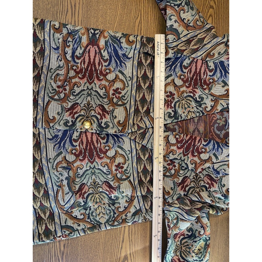 Vintage AB Sport Tapestry Blazer Size Large Maximalist Regency Art Teacher Wacky - Picture 6 of 12